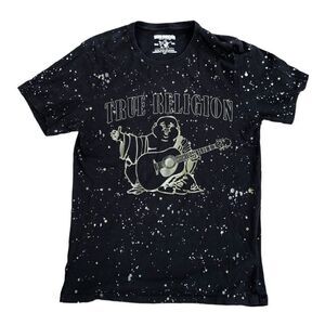 RARE True Religion Shirt Splatter Short Sleeve T Shirt Small